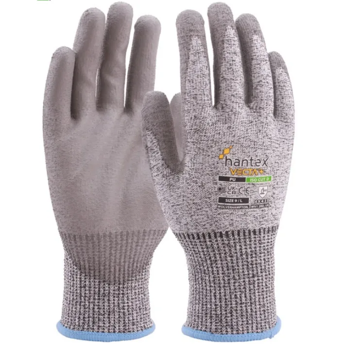 Enhanced Safety Gloves PU Coated (sizes M/L) CUT D